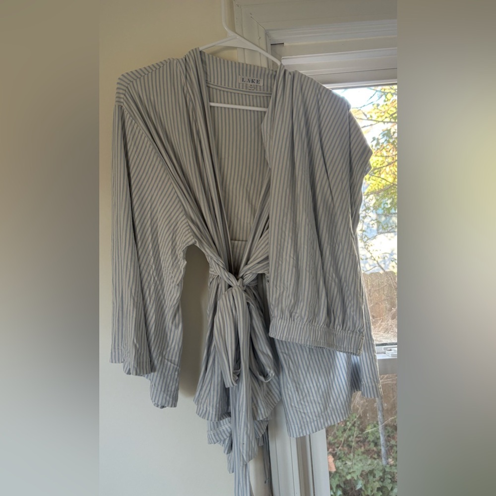 Lake Kimono Pajama Set - light blue